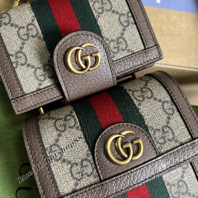 Gucci專櫃新款迷你二合一手機袋 古馳Ophidia系列小挎包699173 gqy4314